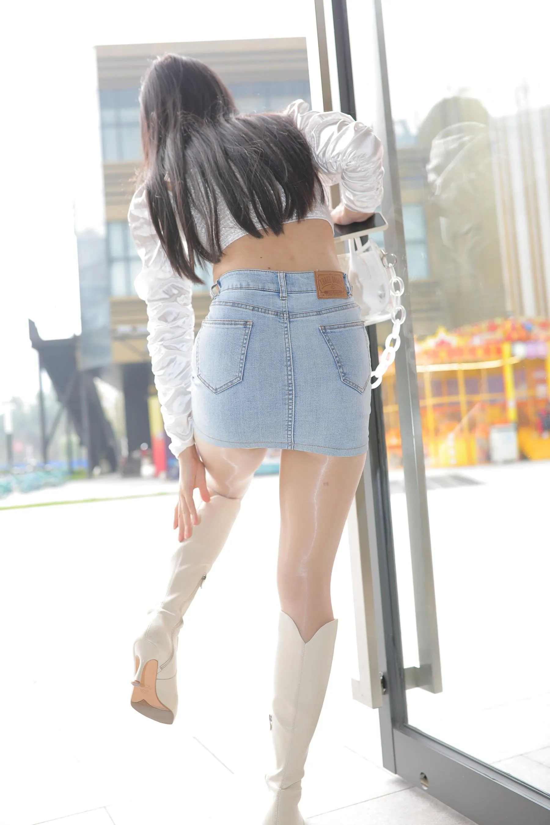 魔镜街拍 NO.170 凯恩街拍摄影-牛仔裙小姐姐 [304P]插图5